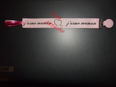 "J'aime maman" (rose)