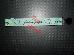 "J'aime papa" (vert)