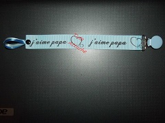 "J'aime papa" (bleu)